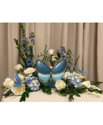 Butterfly Garden Urn Arrangement