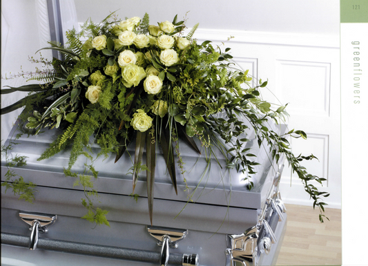Green Casket Spray