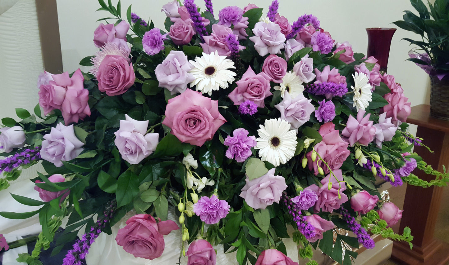 Lavender Casket Spray